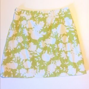 Michael Kors Yellow Skirt Floral Print Size 8